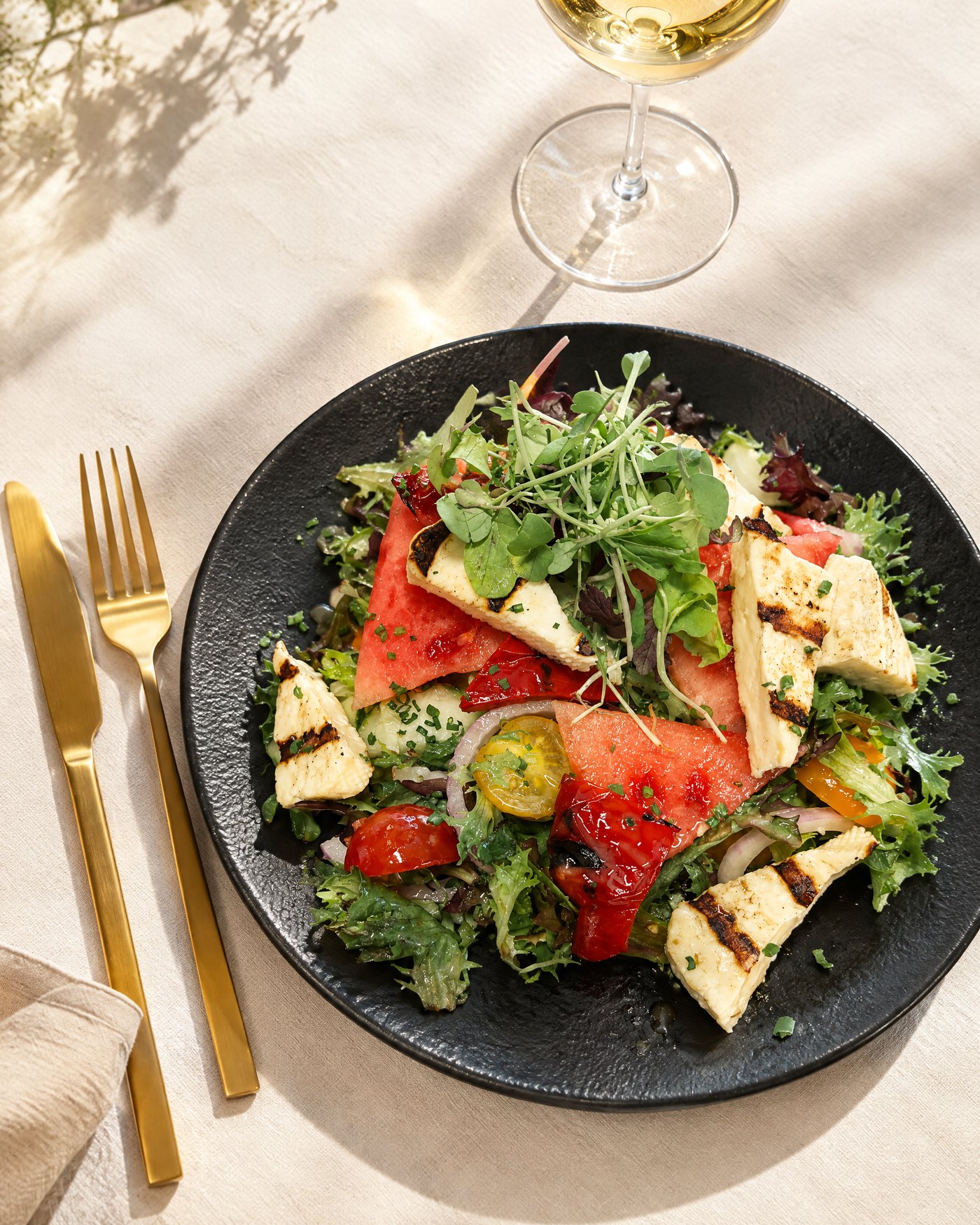 Salade d’halloumi